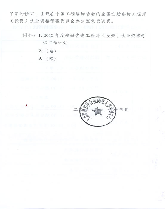 關(guān)于做好2012年度注冊咨詢工程師（投資）執(zhí)業(yè)資格考試考務(wù)工作的通知