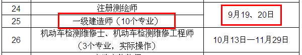 2015年一級(jí)建造師考試時(shí)間確定為9月19、20日