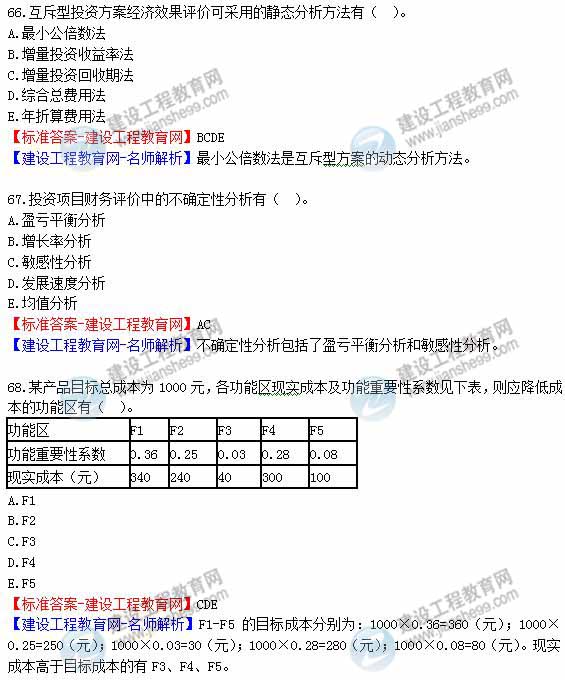 2012年造價工程師《理論與法規(guī)》試題及詳細答案解析（7）