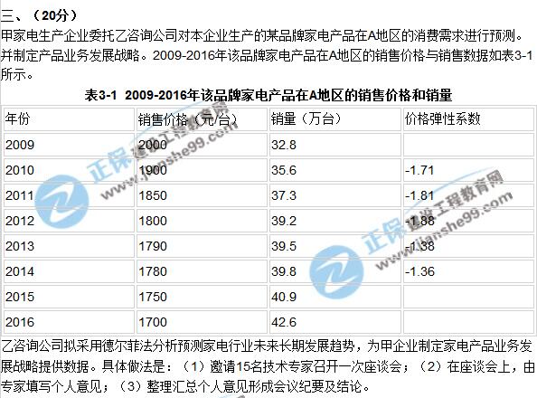 2017年咨詢《現(xiàn)代咨詢方法與實務(wù)》試題解析（案例三）