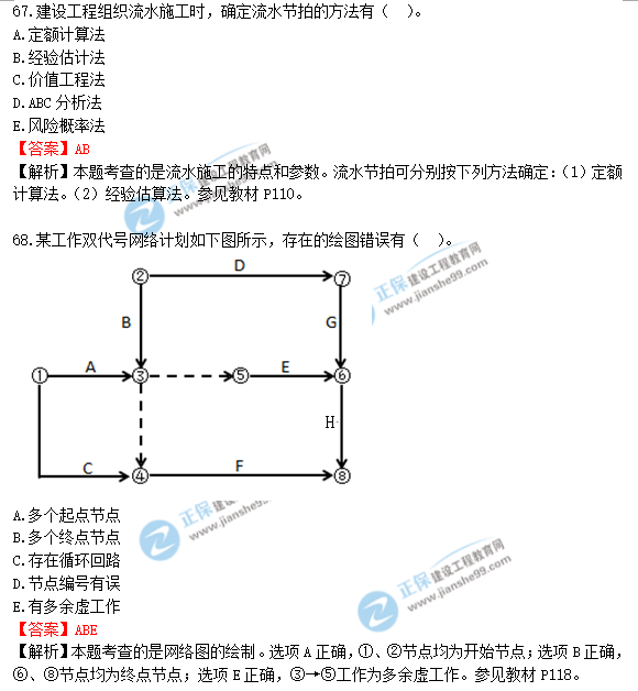 2018年造價工程師考試造價管答案解析