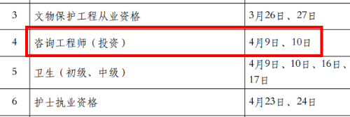 咨詢(xún)工程師考試時(shí)間