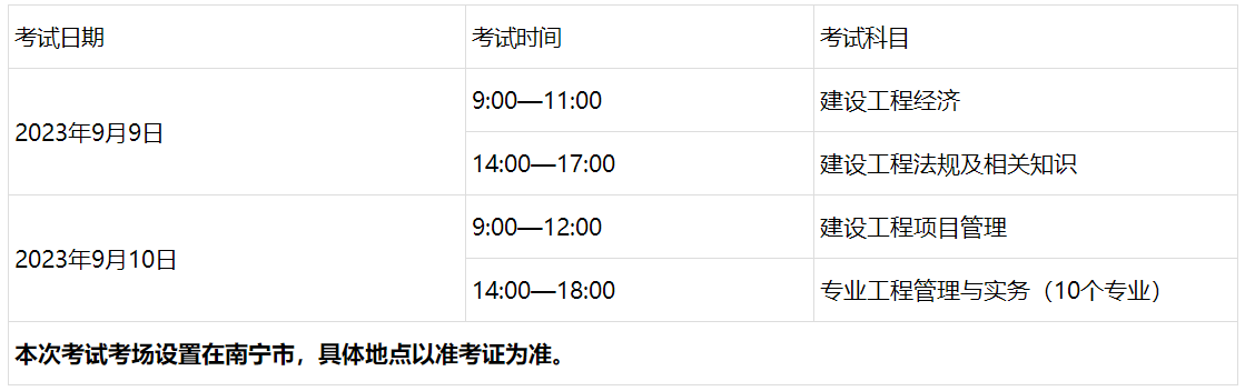 一、考試時間、科目及考場設(shè)置